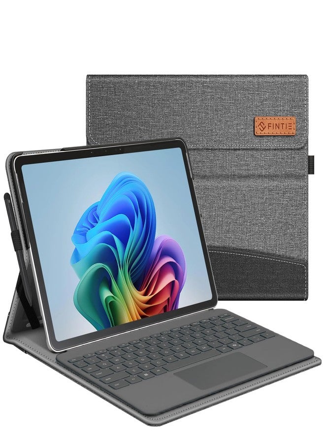 فينتي غطاء Fintie لجهاز Microsoft Surface Pro مقاس 12 بوصة الإصدار الأول (2025)، غطاء أعمال متعدد الزوايا مع جيب وحامل قلم، متوافق مع لوحة مفاتيح Type Cover (رمادي) - Image 1